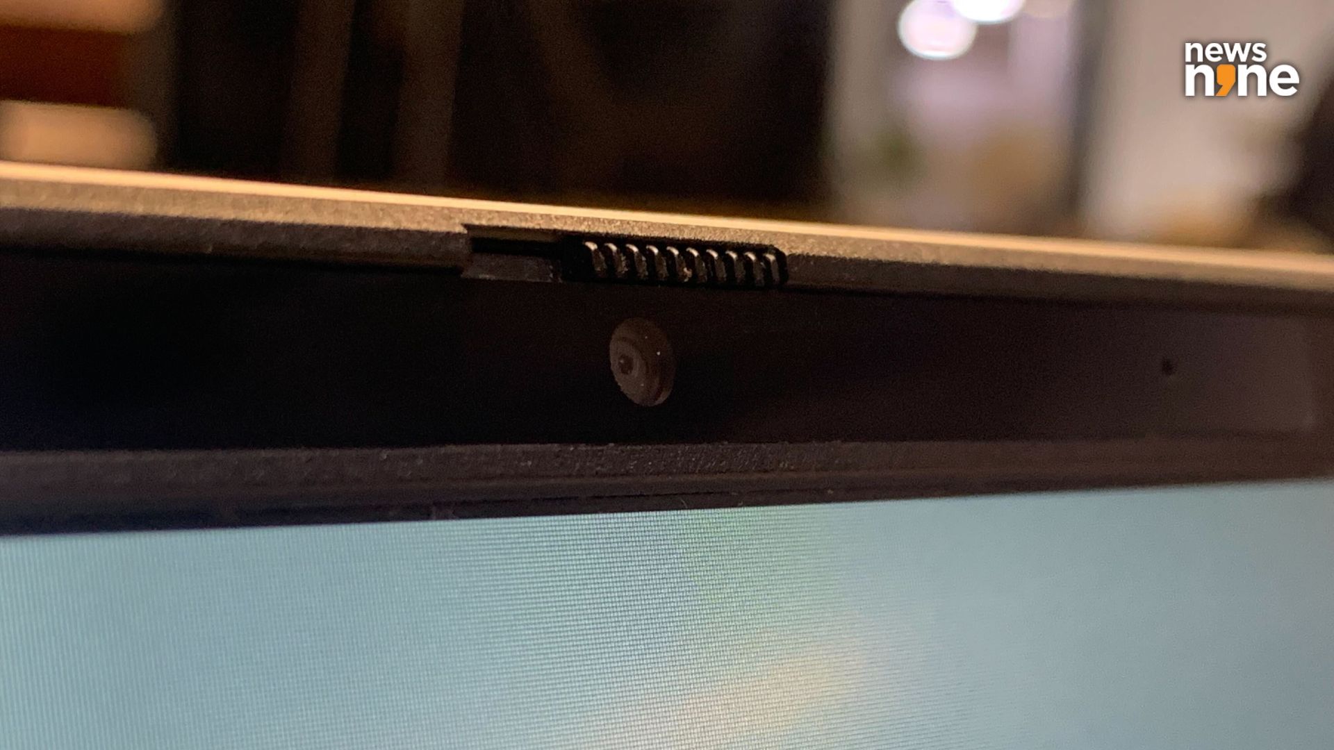 The physical shutter on the camera is reassuring from a security perspective. (Image Credit: Aditya Madanapalle/News9).