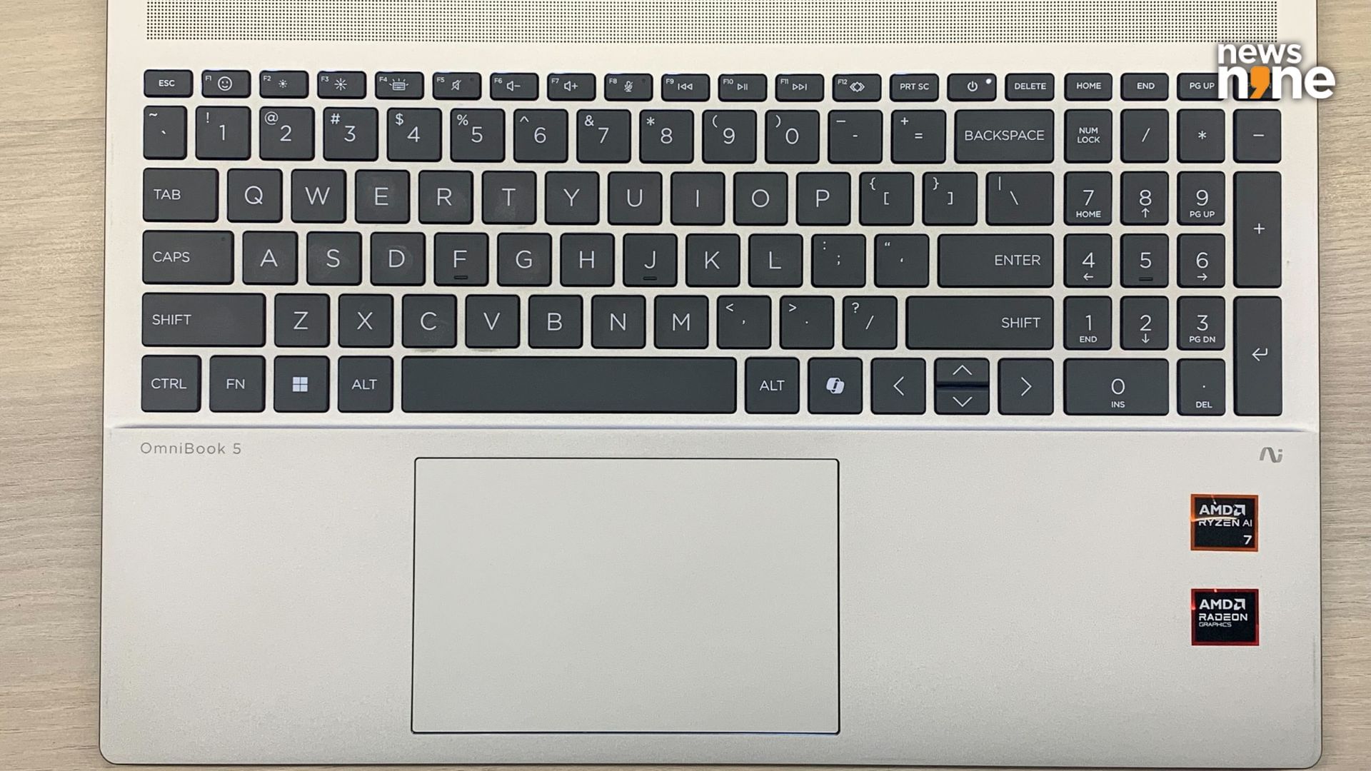 The comfortable keyboard with its large trackpad is one of the highlights of the device. (Image Credit: Aditya Madanapalle/News9).