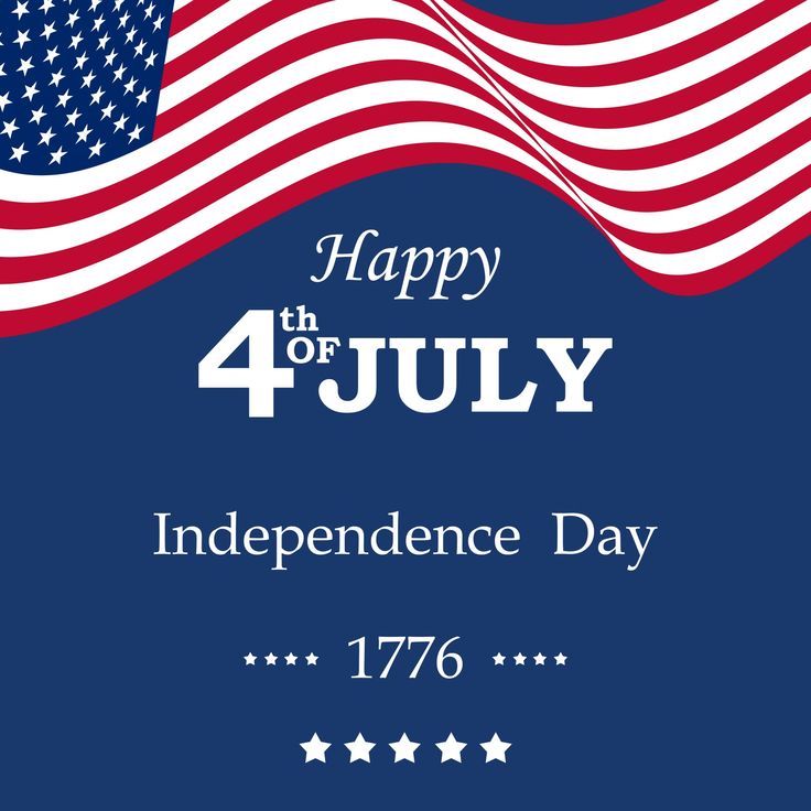 This may contain: an american flag with the text happy 4th of july independence day, 1876 on it