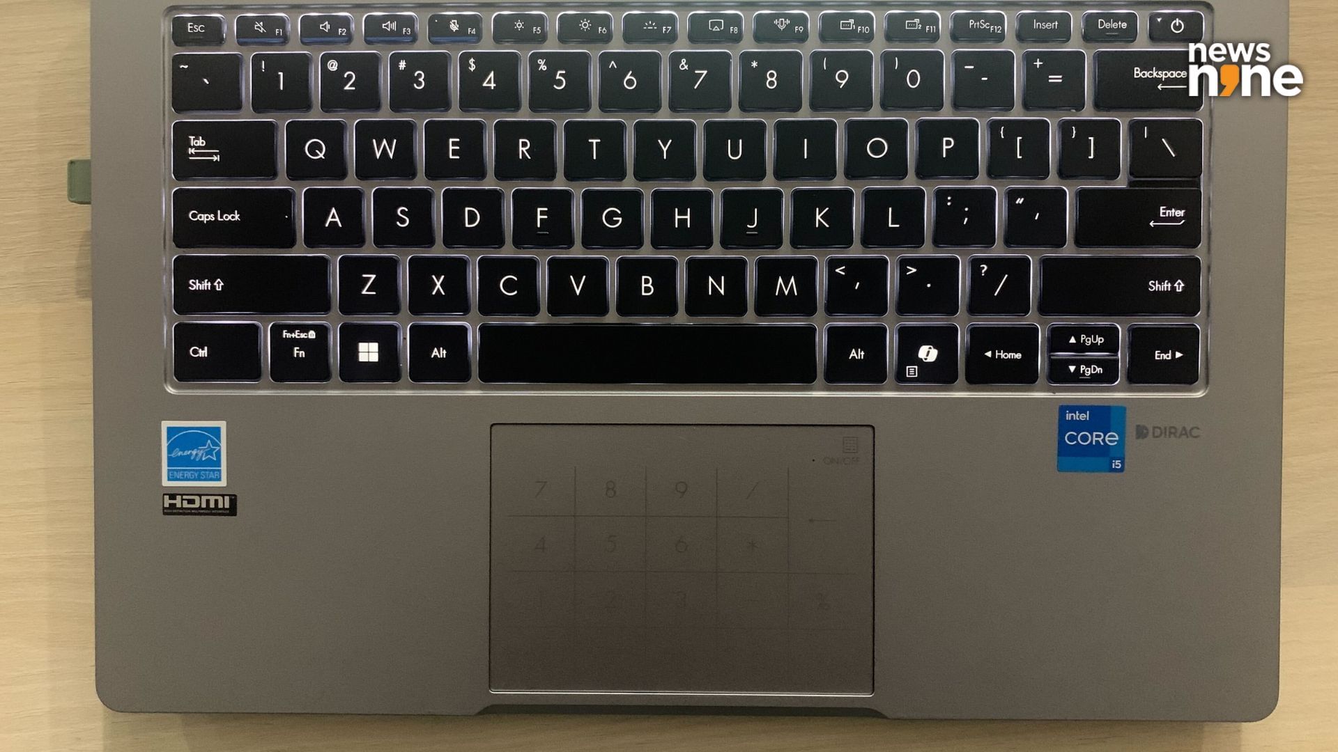 The keyboard provides a comfortable typing experience. (Image Credit: Aditya Madanapalle/News9).