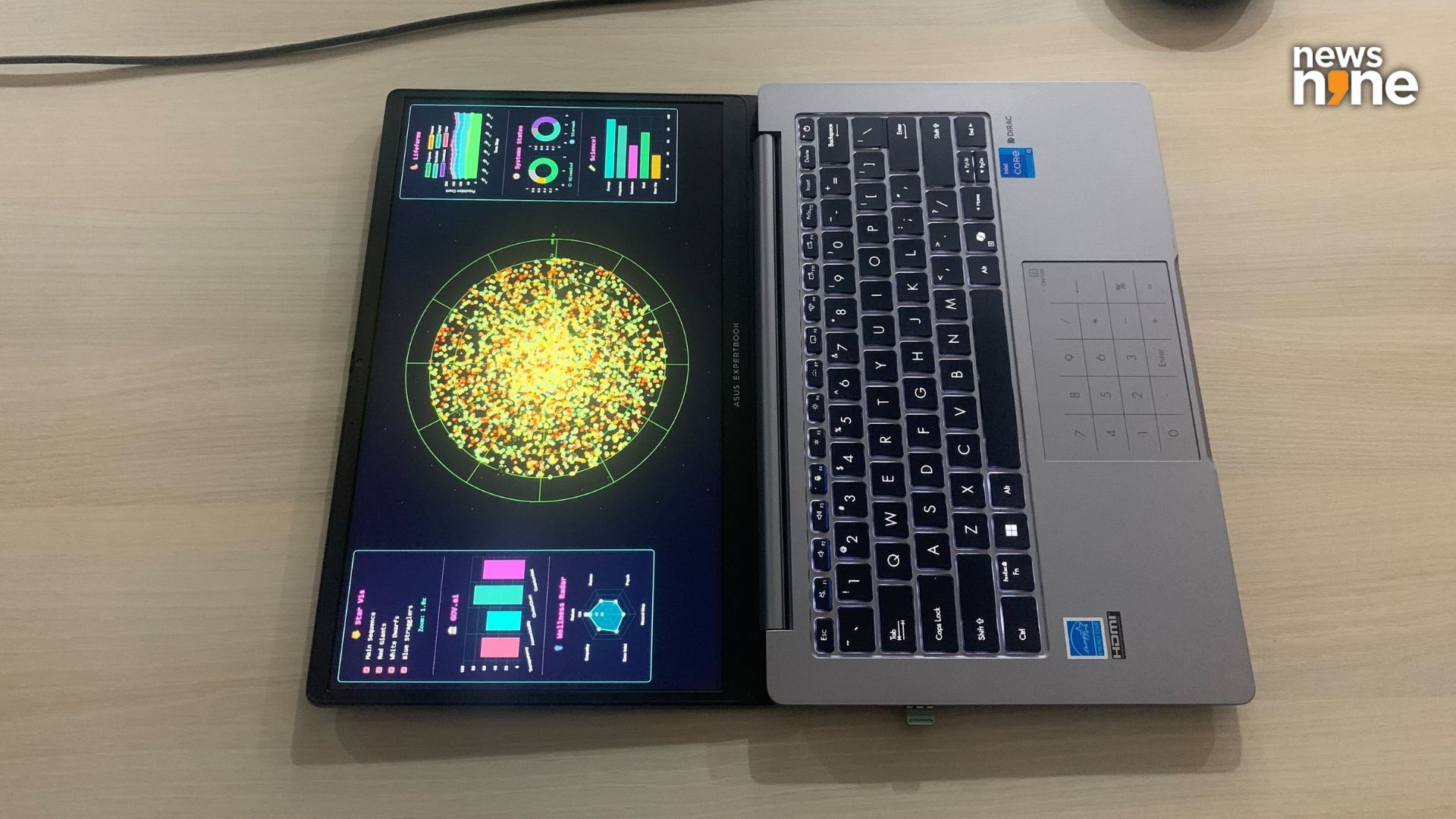 The display opens up by 180 degrees. (Image Credit: Aditya Madanapalle/News9).