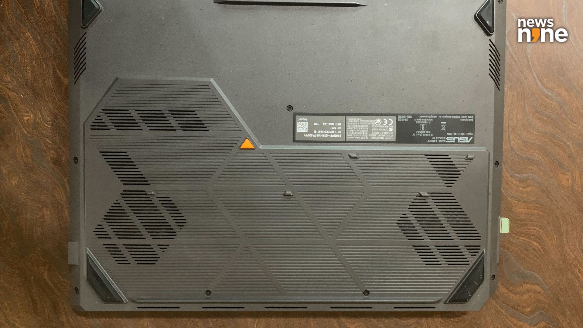 The base of the laptop. (Image Credit: Aditya Madanapalle/News9).