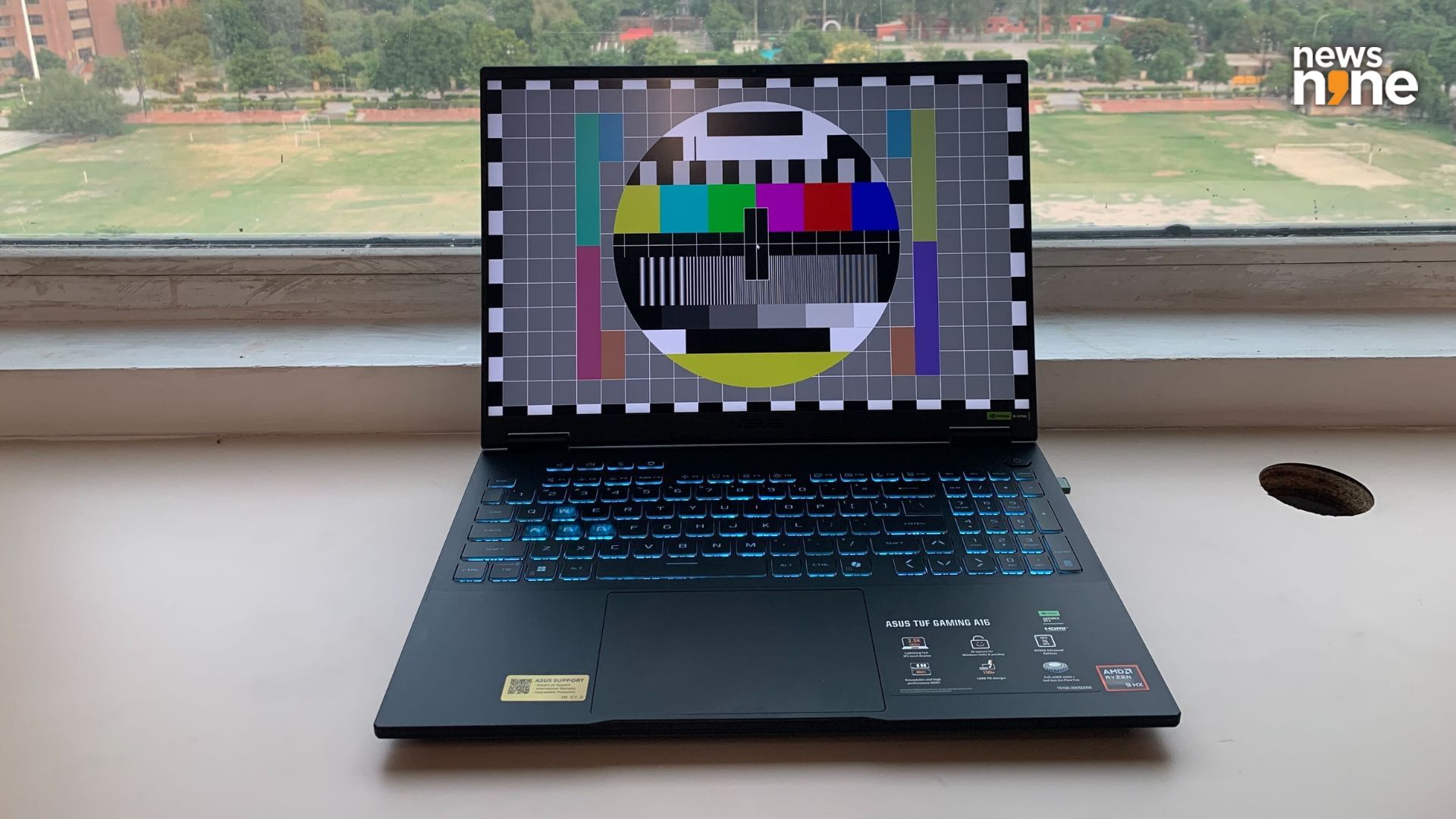 The Asus TUF Gaming A16 is a powerful and affordable gaming laptop with a large screen. (Image Credit: Aditya Madanapalle/News9).