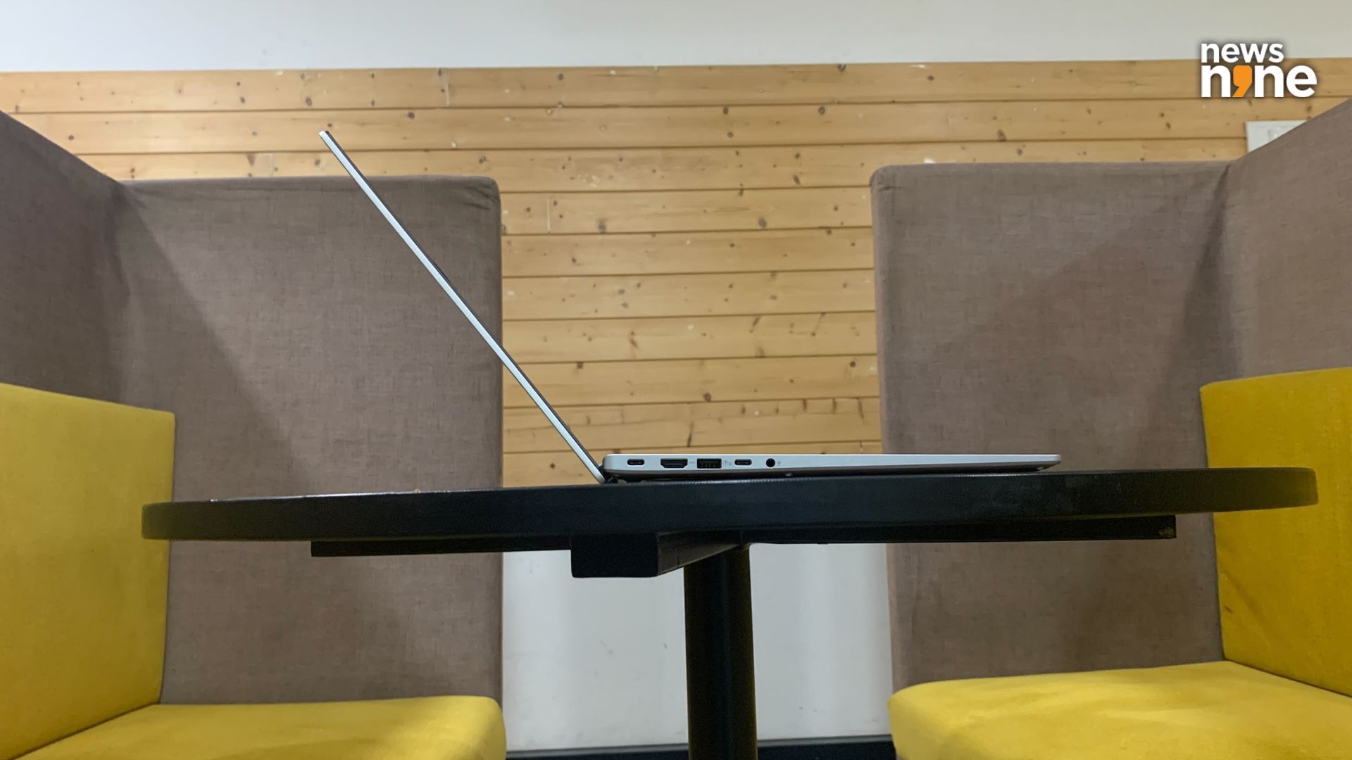 The laptop nearly disappears when viewed from the side. (Image Credit: Aditya Madanapalle/News9). 
