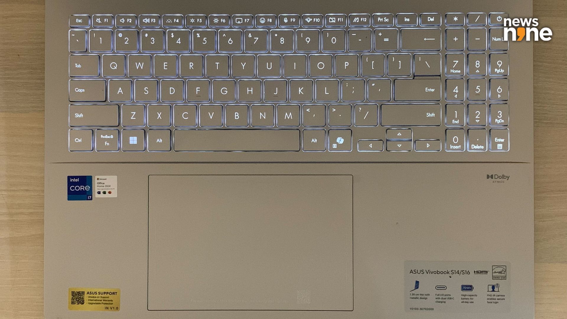 The keyboard has a sensible layout. (Image Credit: Aditya Madanapalle/News9). 