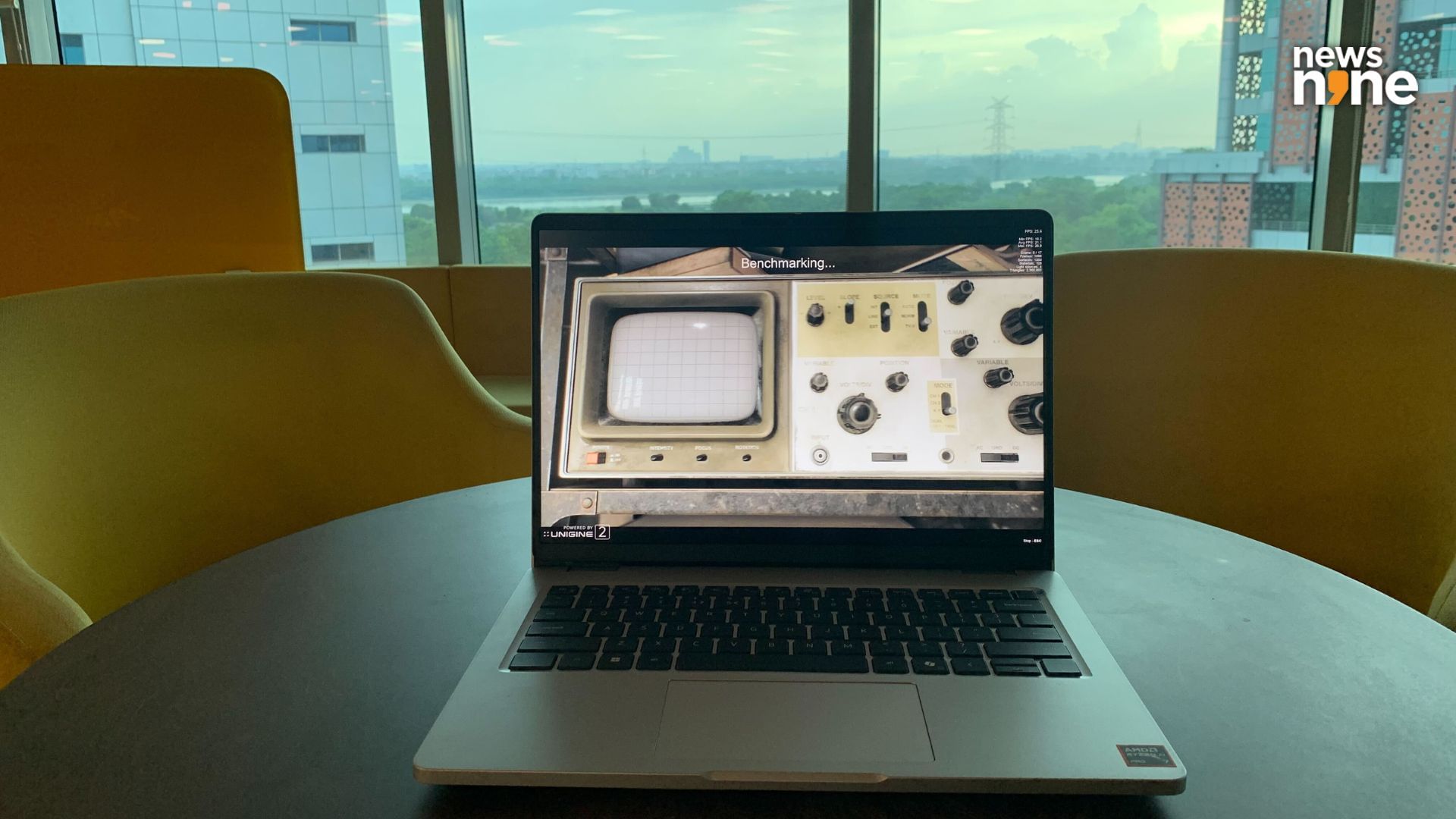 The display is nice and bright, and the graphics are powerful enough to support additional displays. (Image Credit: Aditya Madanapalle/News9).