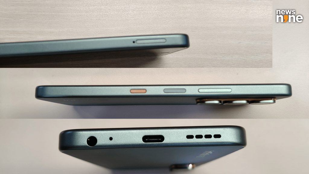 Infinix Hot 60 5G+ buttons and ports. (Image Credit: Pragya Singha Roy/News9)