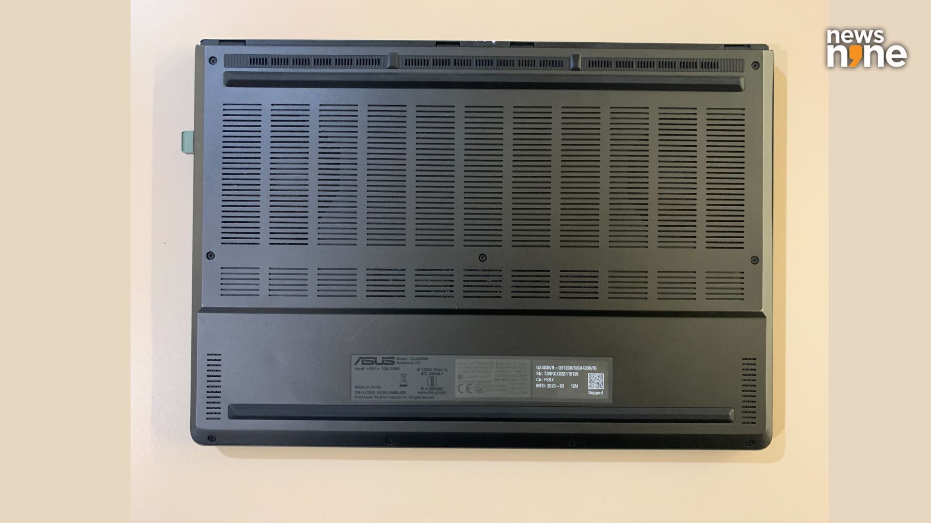 The base of the device. (Image Credit: Aditya Madanapalle/News9). 