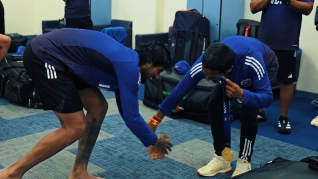 Who is Team India's Raghu Raghavendra? Tilak Verma touched his feet to receive his medal.