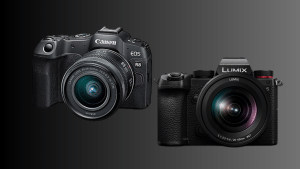 On the left it’s Canon EOS-R8 and on right it’s Panasonic Lumix DC-S5 (Image credits: Canon/ Panasonic/ TV9)