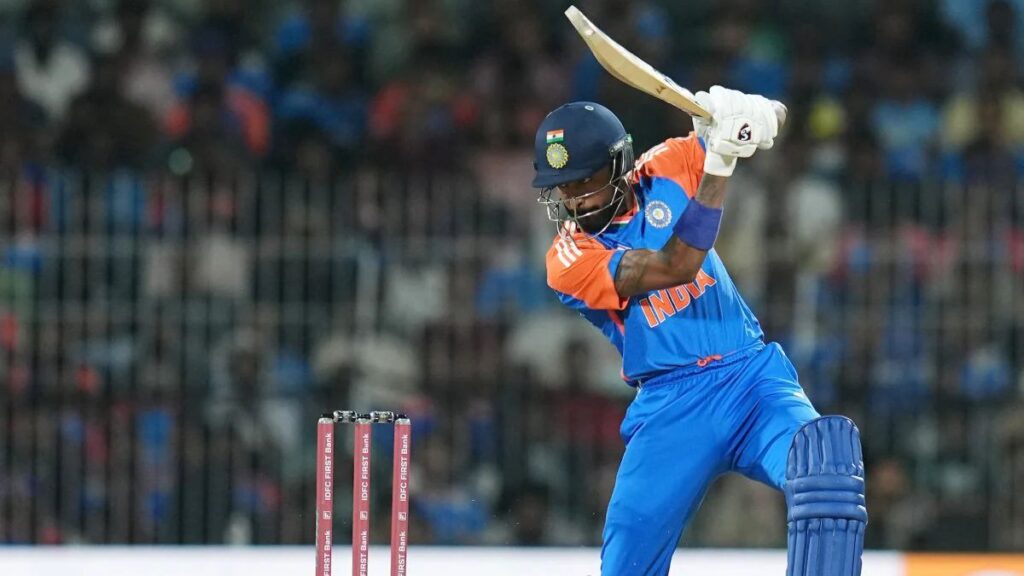 Hardik Pandya was run out while standing, just 99 runs short of his century.