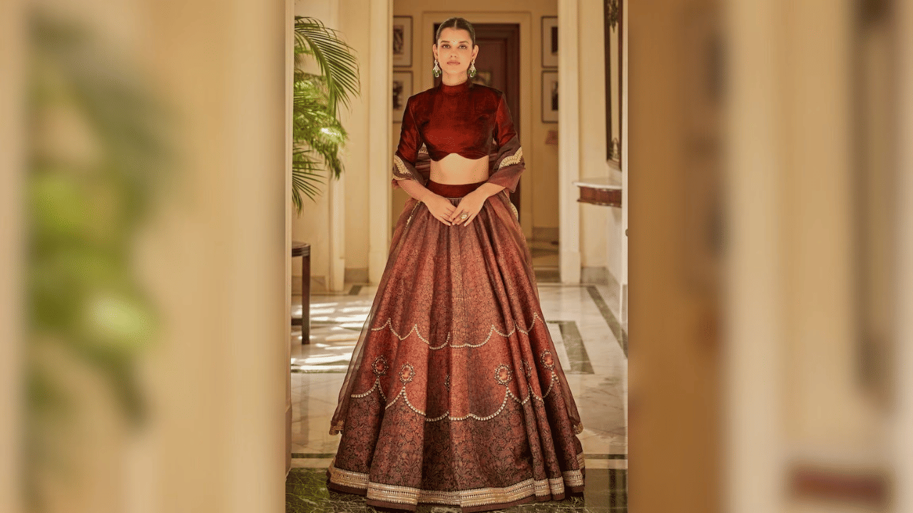 High Neck blouse for Chaniya Choli