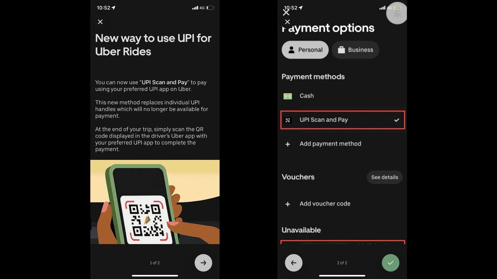 Uber has introduced a Scan and Pay feature. (Image Credit: Uber).