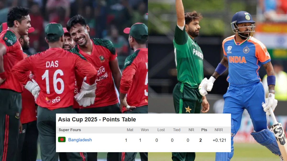 Asia Cup 2025 Points Table: Bangladesh surpasses India and Pakistan, almost assured of a trophy under Liton Das's captaincy.