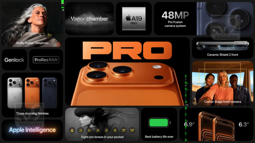 iPhone 17 Pro: Bigger battery, vapor chamber cooling, and 8x telephoto zoom