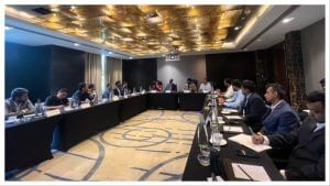 The AIFF held a physical meeting with ISL clubs on August 7. Photo: @IndianFootball