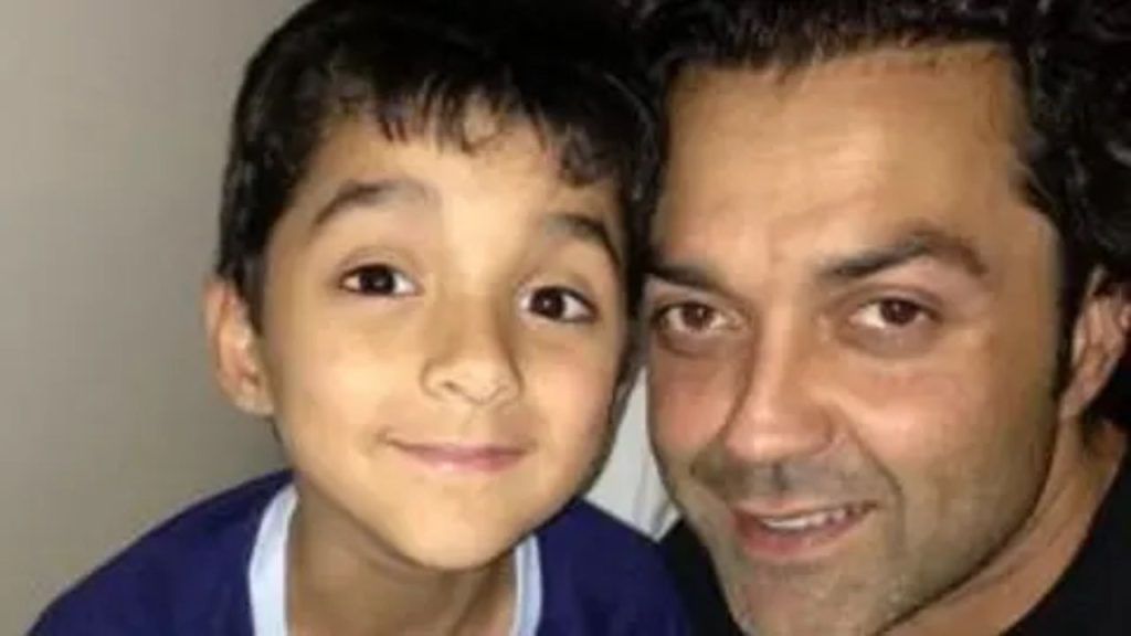 Bobby Deol with younger son Dharam Deol