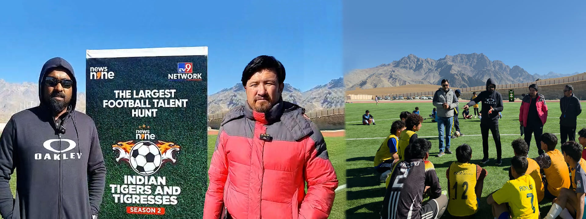 Indian Tigers and Tigresses trials were conducted at the Astro Turf Football Ground, Kargil