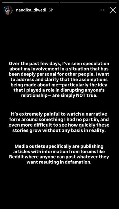 Nandika Dwivedi denies cheating allegations.