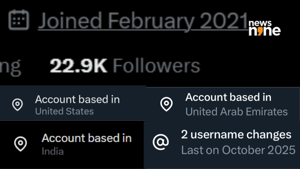 Location info shown on different accounts