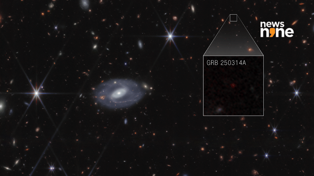 Supernova GRB 250314A | Credit: NASA, ESA, CSA, STScI, Andrew Levan (Radboud University); Image Processing: Alyssa Pagan (STScI).