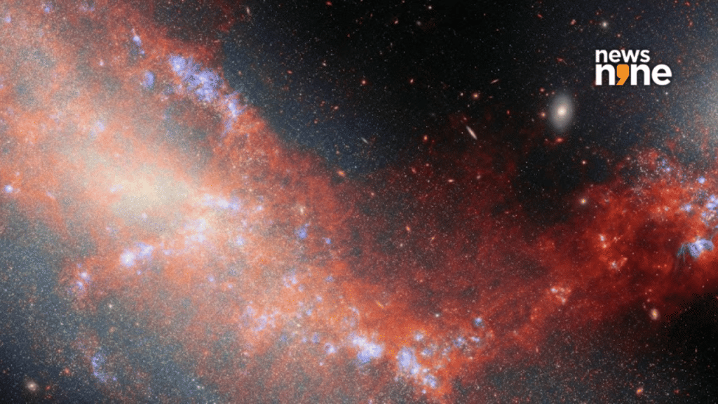 Dwarf Galaxies NGC 4490 and NGC 4485 | Credit: ESA/Webb, NASA & CSA, A. Adamo, FEAST JWST team