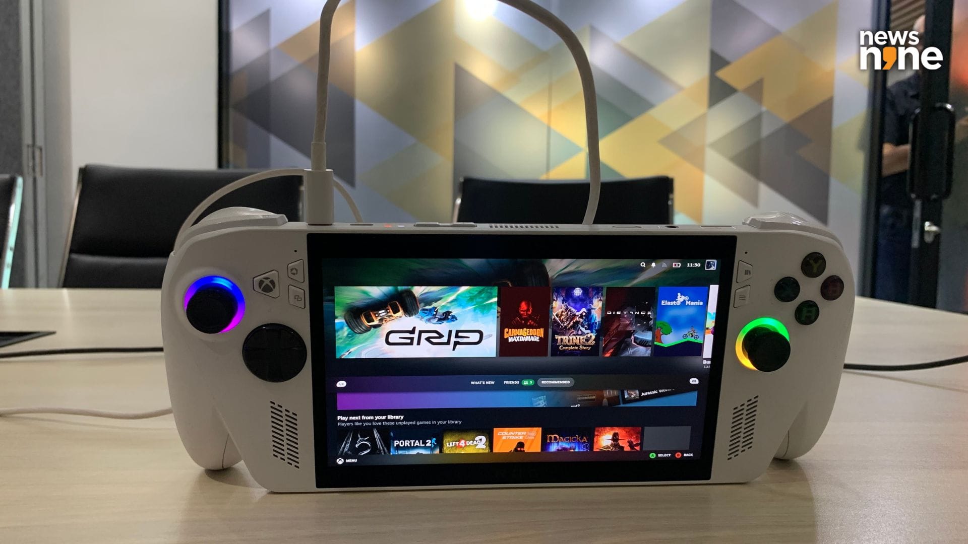 The Steam Big Picture Mode works perfectly fine on the Xbox Ally. (Image Credit: Aditya Madanapalle/News9). 