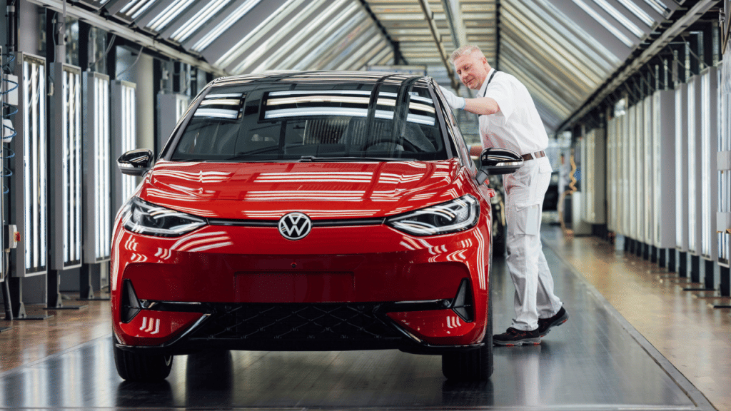 Volkswagen ID.3 in production at their Dresden factory