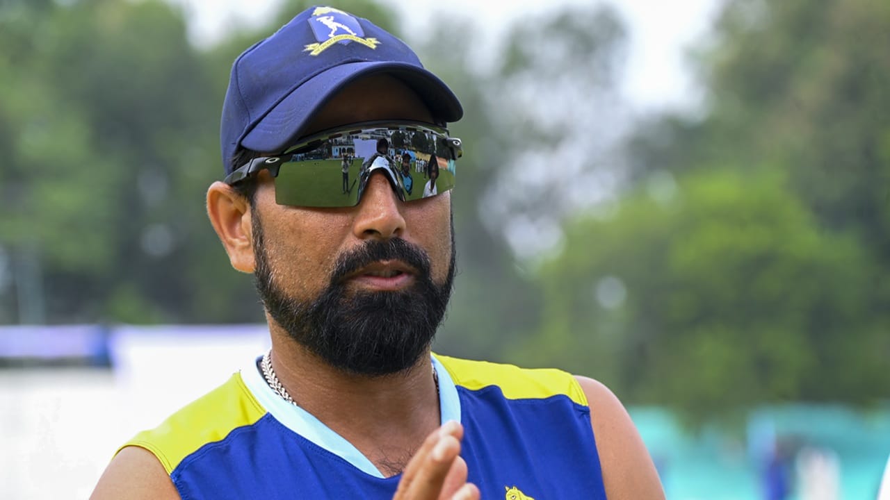 Mohammed Shami At A Training Session In Agartala