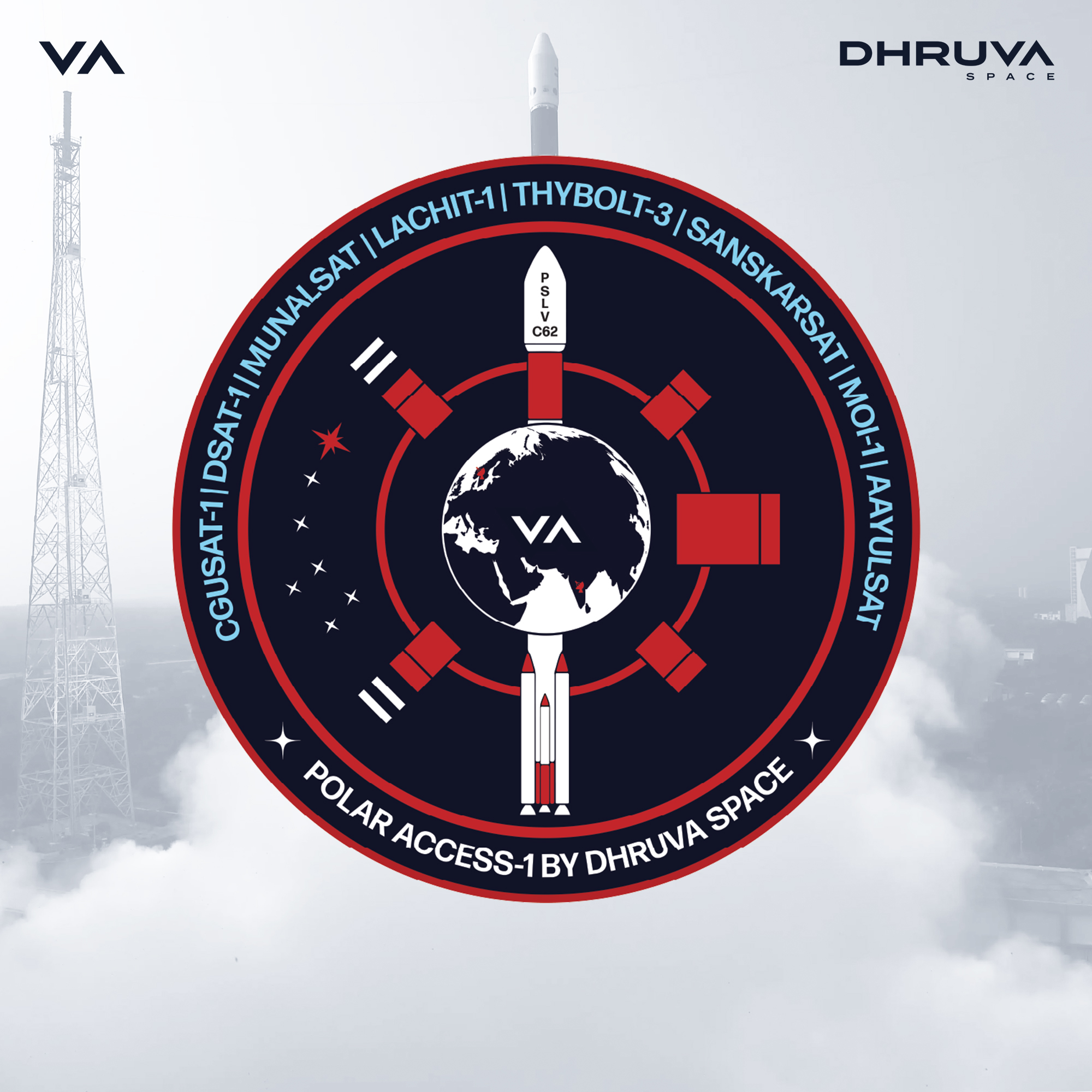 The official patch of the mission. (Image Credit: Dhruva Space). 