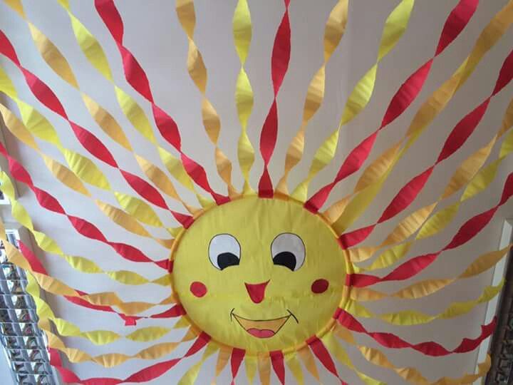 This may contain: the sun has been made into a decoration