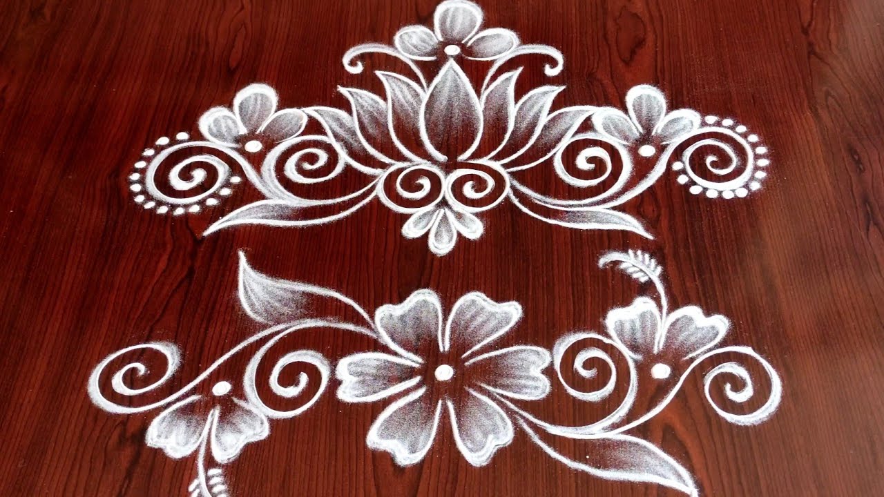 6 easy latest side border designs free hand kolams