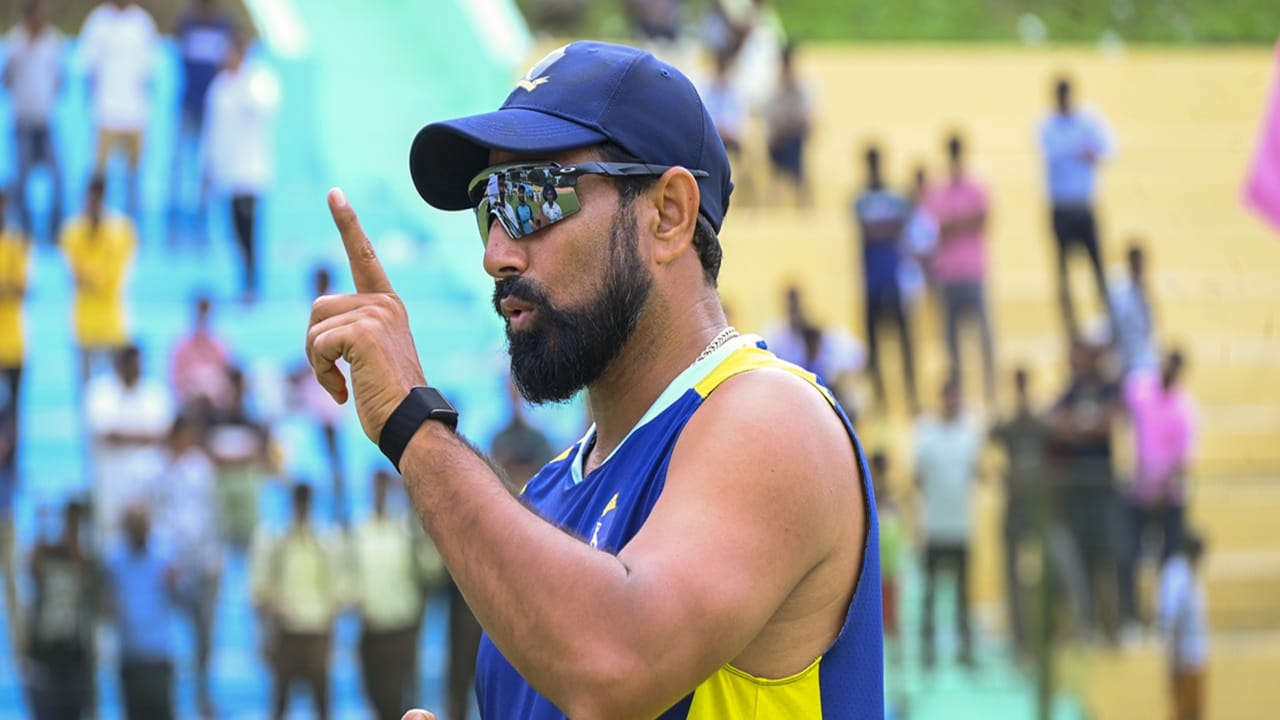 Mohammed Shami At A Training Session In Agartala