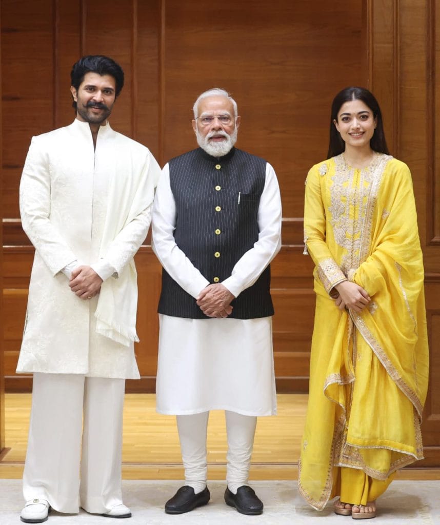 Vijay Deverakonda and Rashmika Mandanna invite PM Modi to Hyderabad reception