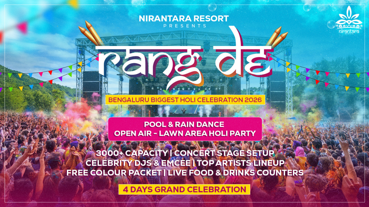Rang De : Biggest Pool-Rain Dance Open Air Lawn Area Holi Celebration 2026