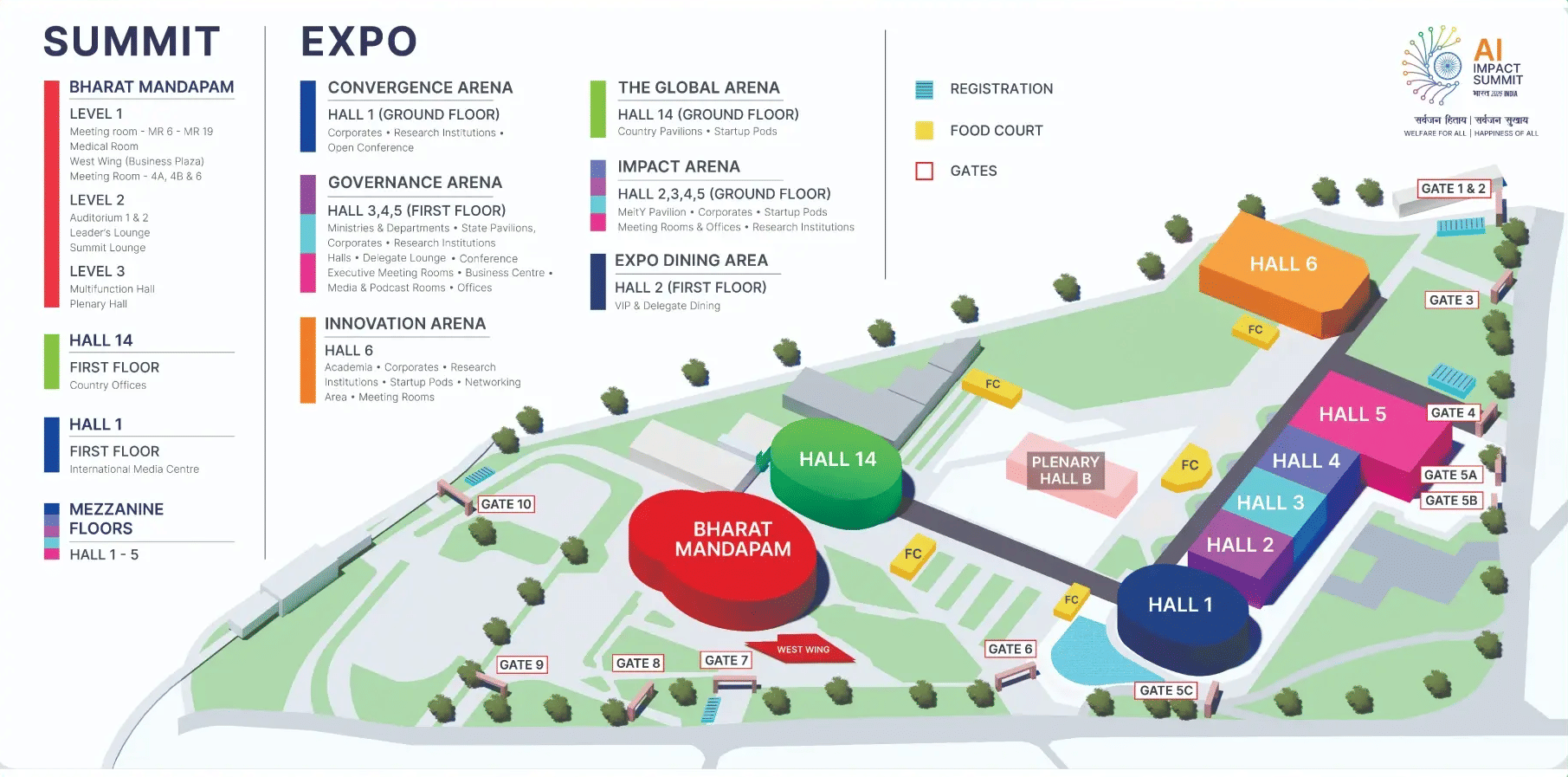 The map of the venue. (Image Credit: India AI Mission). 