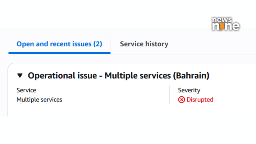 AWS health dashboard Bahrain