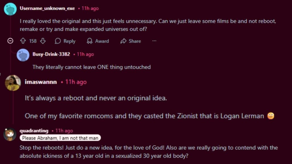 Fans do not approve of 13 going on 30 remake