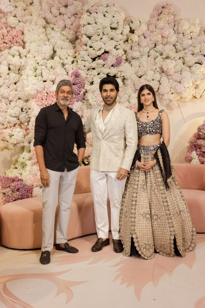 Jagapathi Babu with Allu Sirish and Nayanika Reddy