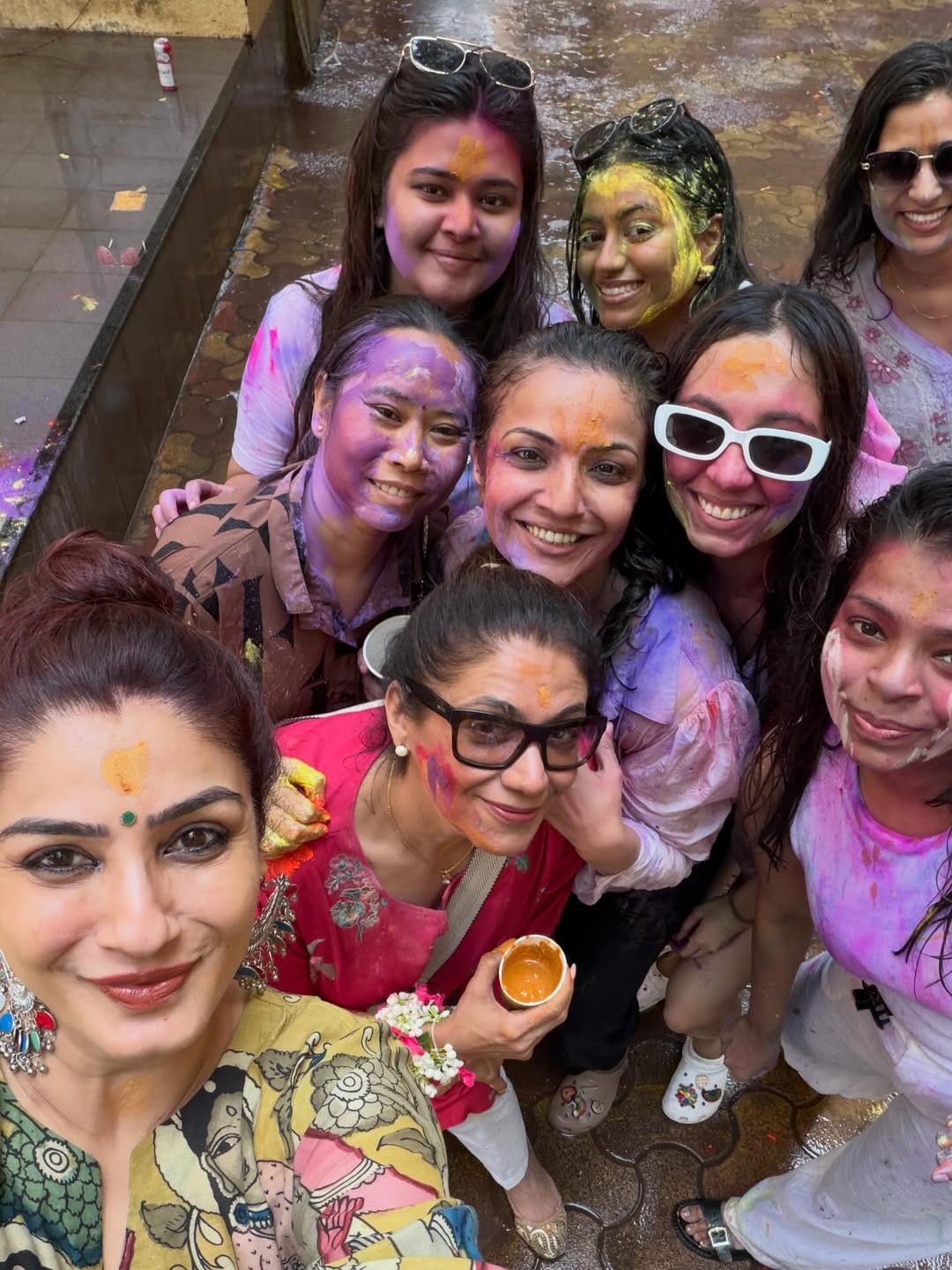 Raveena Tandon shares Holi pictures online.Image credits: Instagram 