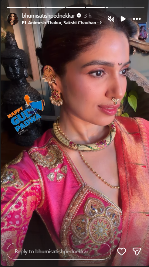 Bhumi Satish Pednekkar Embraces Tradition In Festive Attire