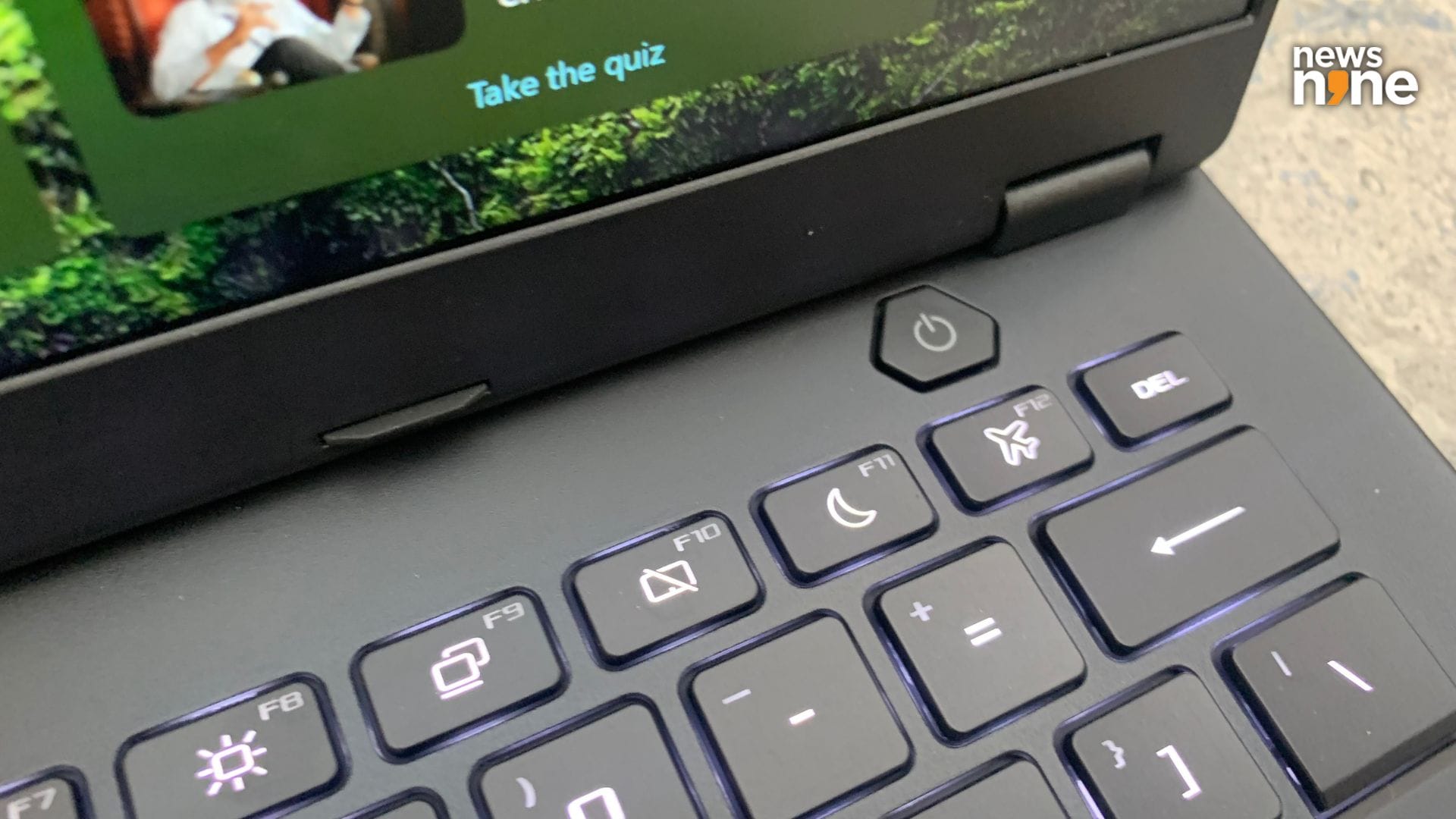 The power button occupies its own spot, and there is no Print Screen key. (Image Credit: Aditya Madanapalle/News9). 