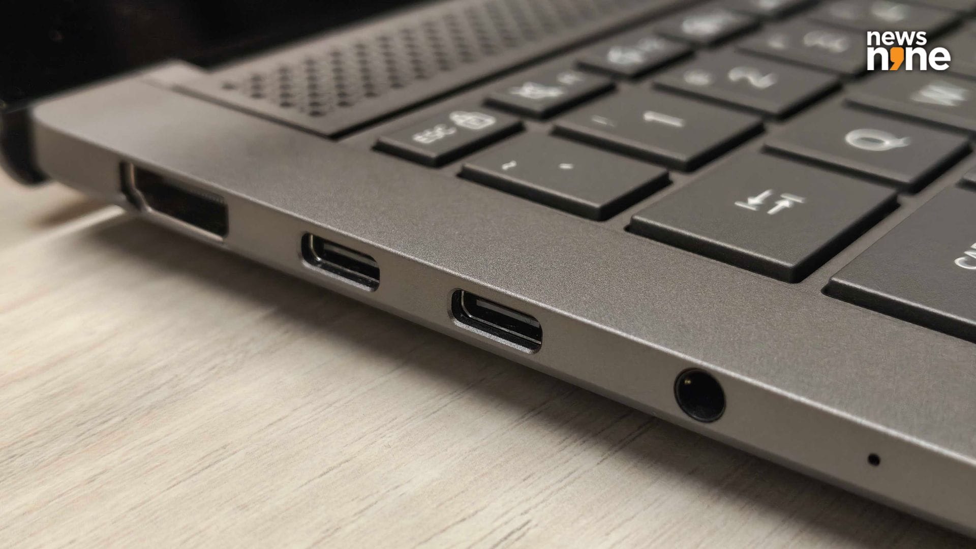 The ports on the right side of the device. (Image Credit: Aditya Madanapalle/News9). 