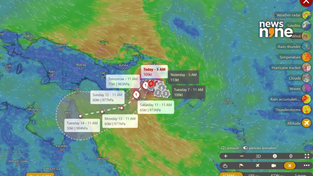 Cyclone Maila Tracker on Windy.com