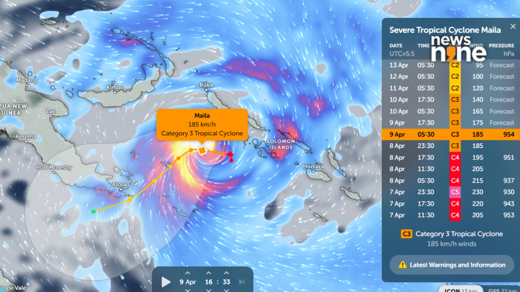 Cyclone Maila Tracker on Zoom.Earth