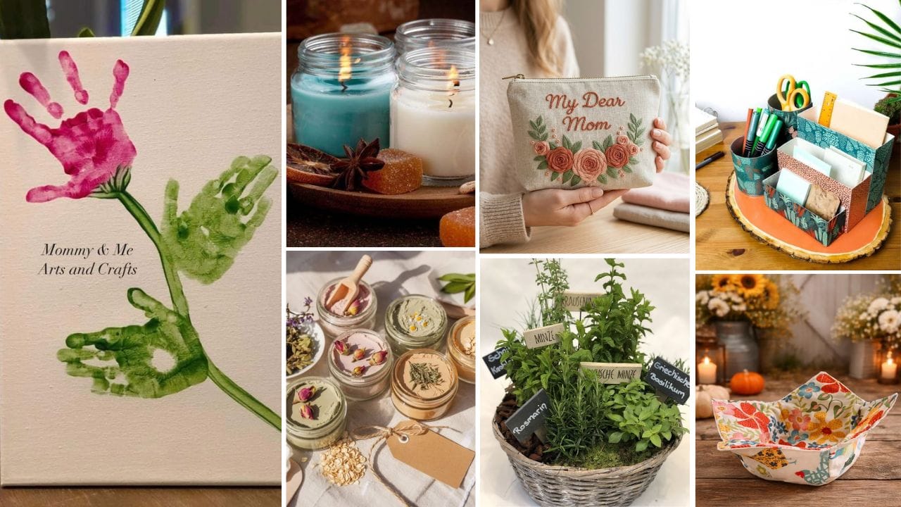 Mother’s Day handmade gift ideas, Mother’s Day 2026 gifts, DIY gifts for mom, handmade presents for mothers, easy Mother’s Day crafts, personalised gifts for mom