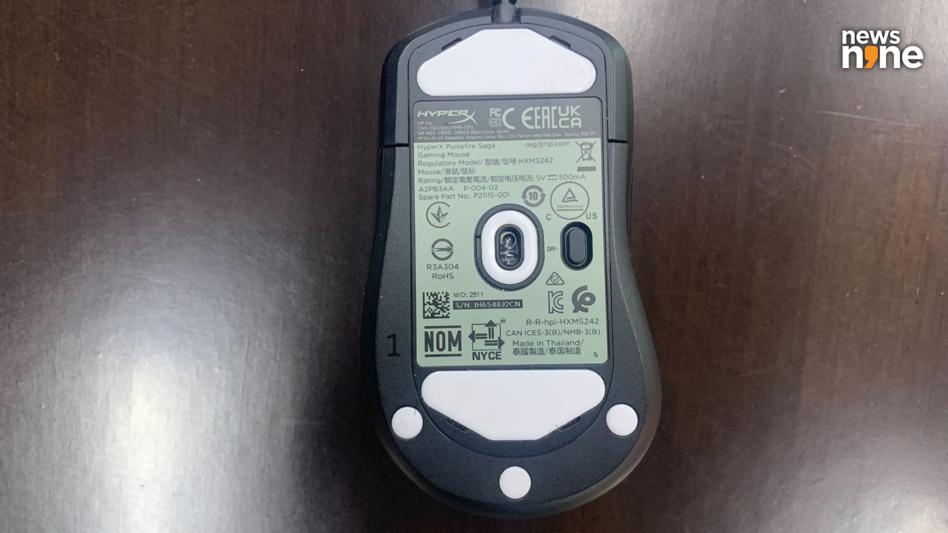 The mouse glides smoothly and effortlessly across most surfaces. (Image Credit: Aditya Madanapalle/News9). 