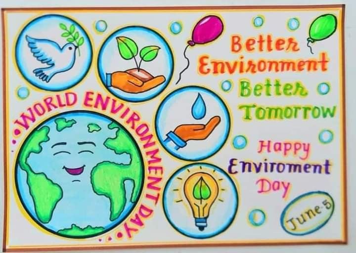 This may contain: an image of the world environment day with different things around it and words written on them