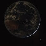 A backlit Earth, this is how the cover image would appear to the naked eye. (Image Credit: NASA).