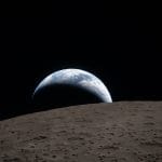 Earthset on the Moon. (Image Credit: NASA).